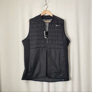 NWT Nike Gold Vest quilted black size XL new